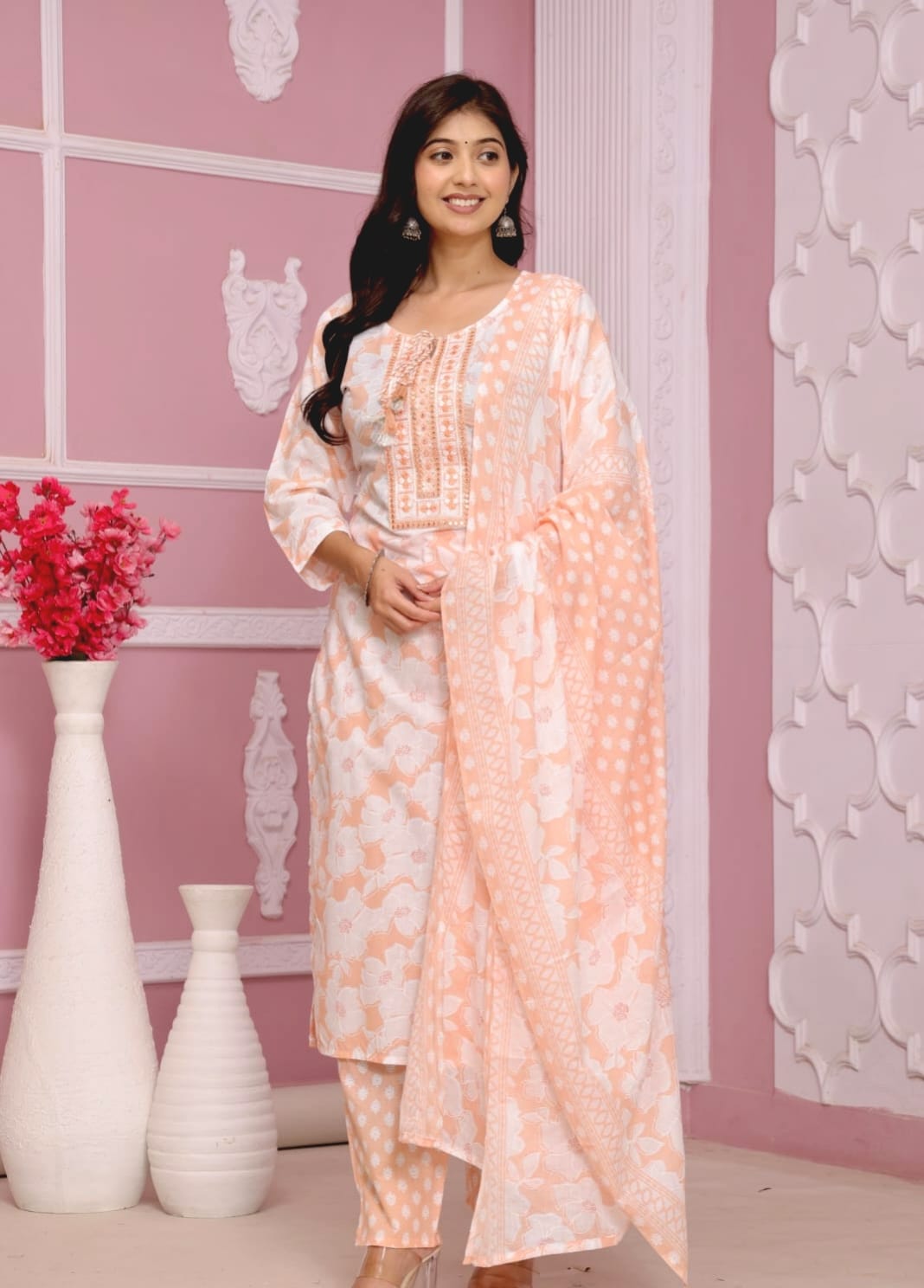 Peach & Ivory Floral